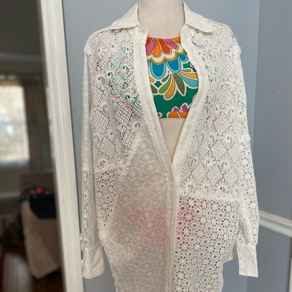 Cotton Eyelet Beach Cover NWT ($92) - Picture 4 of 10